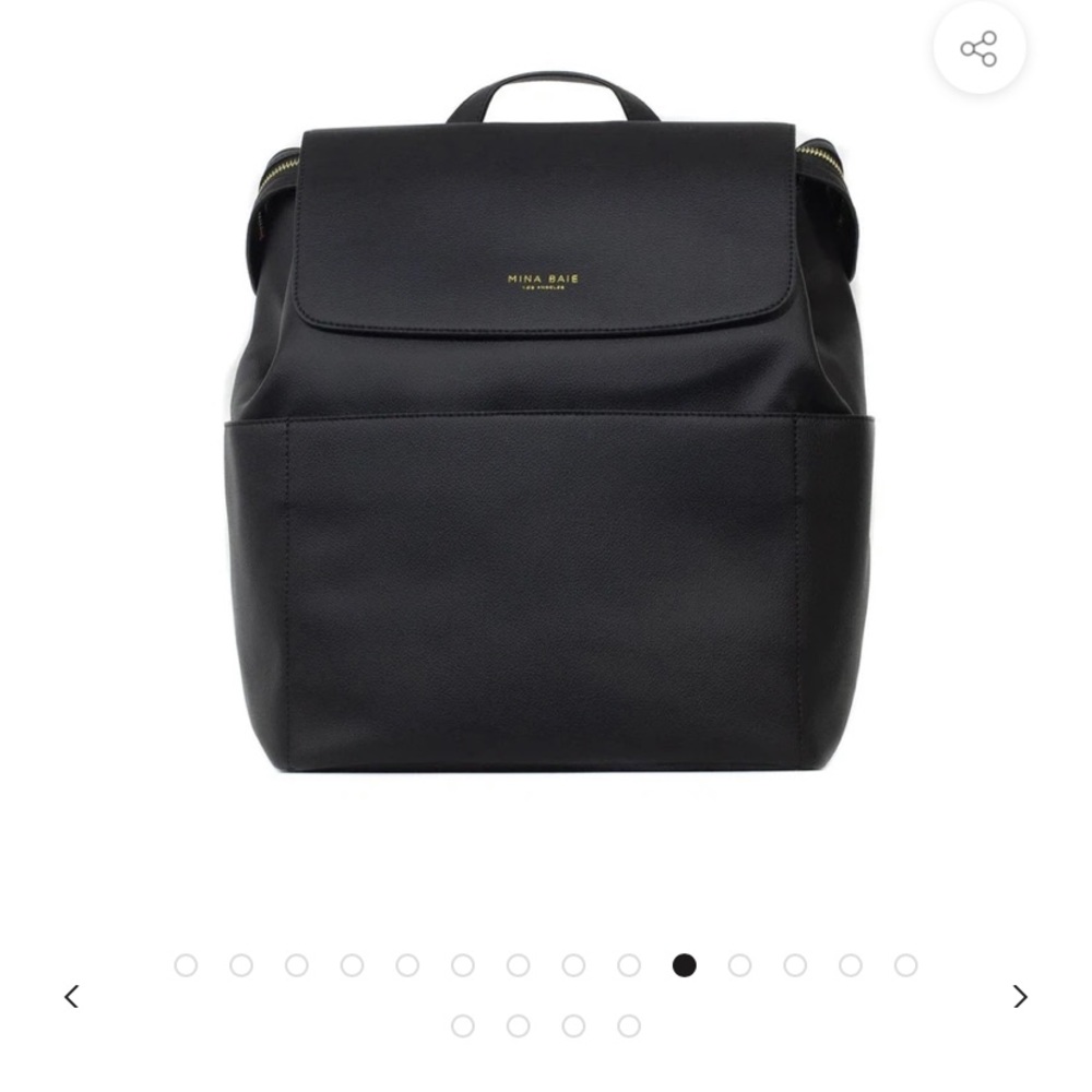 Mina Baie Black Diaper Bag